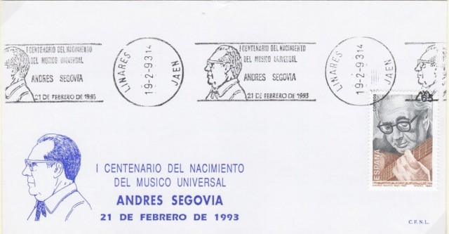 La presentaci�n del sello se realiz� en el palacio municipal por autoridades del Ministerio de Obras P�blicas y Transportes y de la F�brica Nacional de Moneda y Timbre. El matasellos que acompa�a al sello cont� con la aprobaci�n de la Direcci�n General de Correos y Tel�grafos. Habr� tambi�n otros matasellos especiales este a�o. Con ello, toda la correspondencia emitida diariamente desde Linares llevar�a impresas el matasellos del centenario.